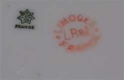 リモージュのマーク(刻印、バックスタンプ)limoges-coiffe-mark-9114