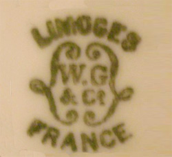 リモージュのマーク(刻印、バックスタンプ)1891-1932年代 limoges-w-guerin-9132