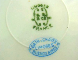 リモージュのマーク(刻印、バックスタンプ)1891-1932年代 limoges-w-guerin-mark-9132