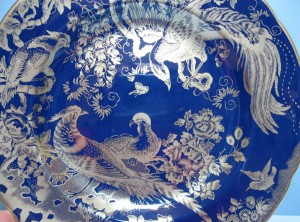 プラチナ・エイヴィス　コバルトブルーの飾り皿