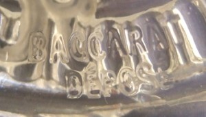 オールドバカラ(baccarat)　deposeのプレス成型によるマーク、サイン、刻印