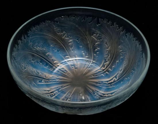 ルネ・ラリック　チコリー　アール・デコ　オパルセントガラス鉢　1930年