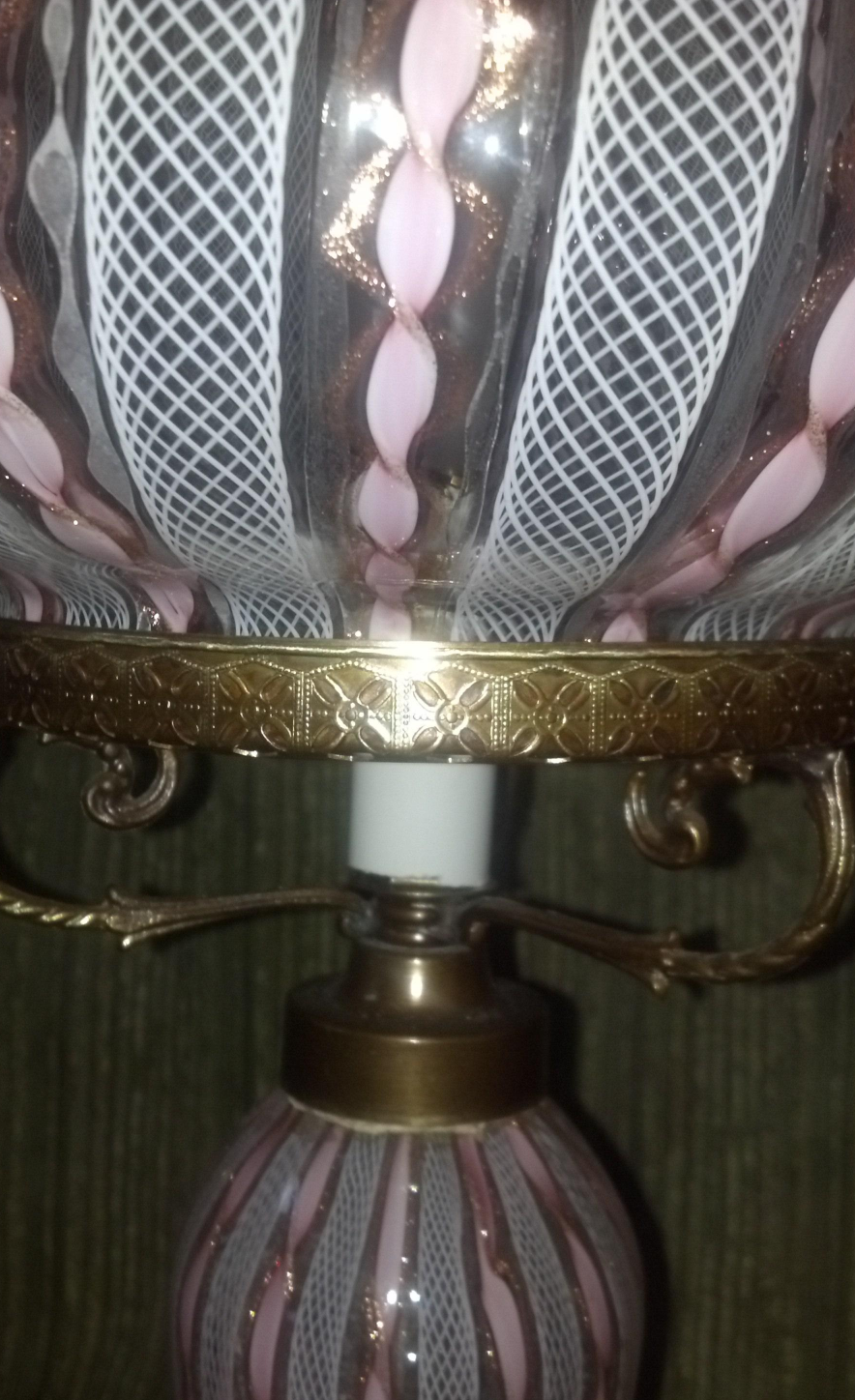 Murano Latticino and Ribbon Glass Lamp_3