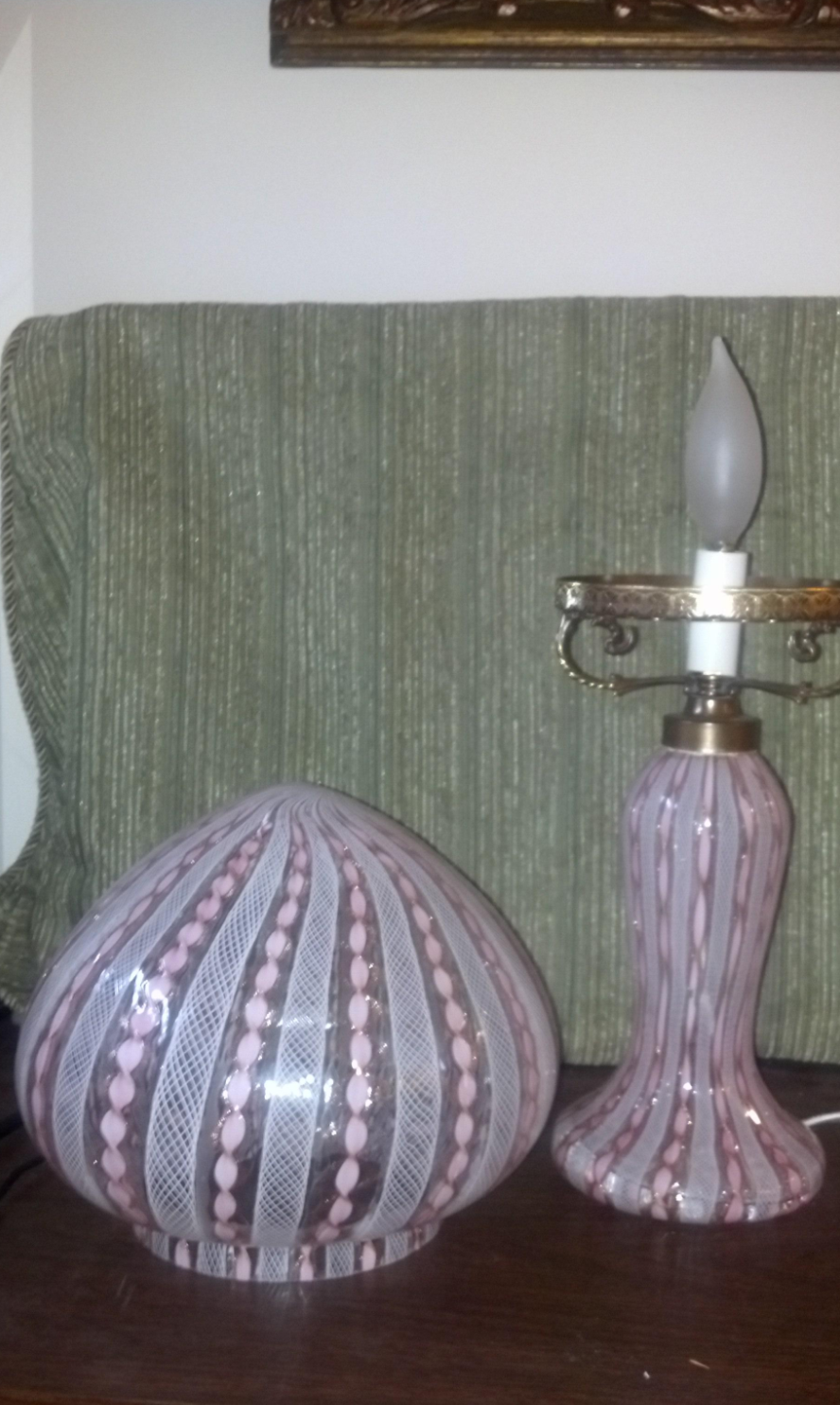 Murano Latticino and Ribbon Glass Lamp_5