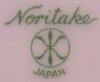 Noritake-マルキ印 (1949) 朱・レッド・グリーン・金**